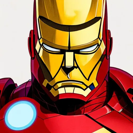 Prompt: Donald Trump as Iron Man in the style of Japanese animation 

