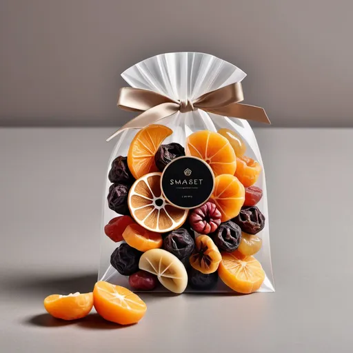 Prompt: A picture of a dried fruit with elegant and chic package