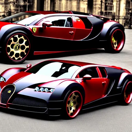 Prompt: steampunk bugatti ferrari lamborgini 8k HDDR