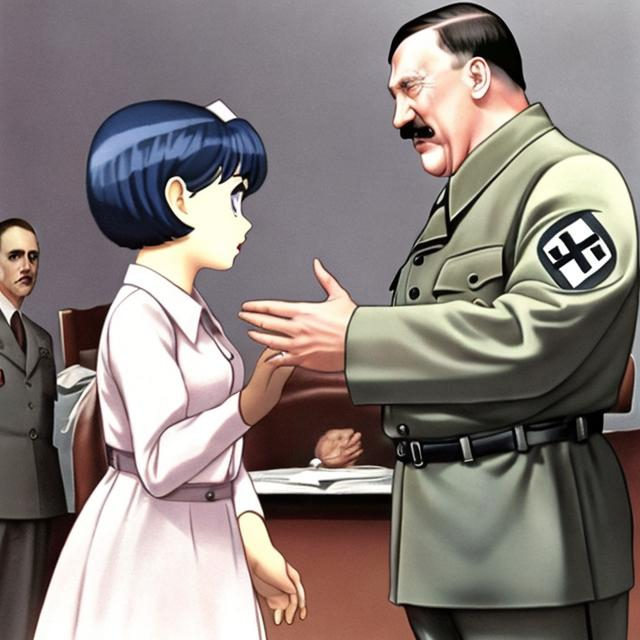 hitler peting anime girl | OpenArt