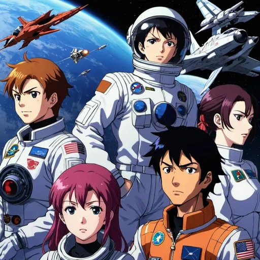 Prompt: Space Fighters plot scenes 2 in anime