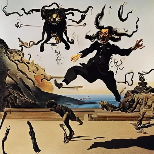 Prompt: Dali going crazy