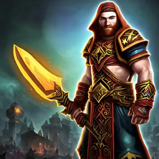 Prompt: Sami Zayn as world of warcraft character