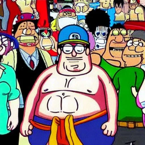 Prompt: Peter Griffin, One Piece, Family Guy