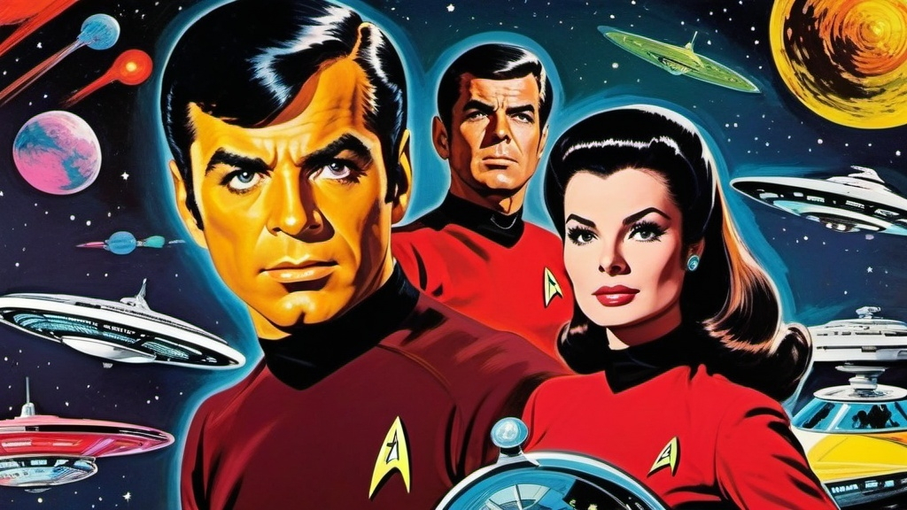 Pop art by Jack Kirby for a Star Trek movie