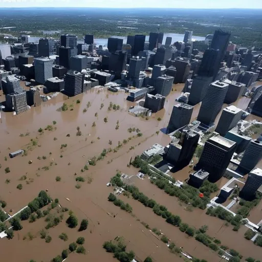 Prompt: Montreal flood 