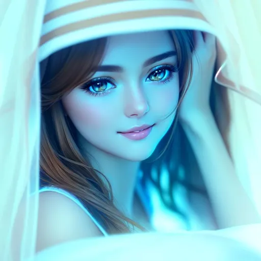 Prompt: best quality, realistic, an extremely delicate and beautiful, CG, extremely detailed , highres, extremely detailed, bedroom background, beautiful detailed girl, realistic, dress, beautiful detailed brown eyes, light on face, brown long hair, eye contact, brown skin, smile, slim body, sitting on the bad,
full body