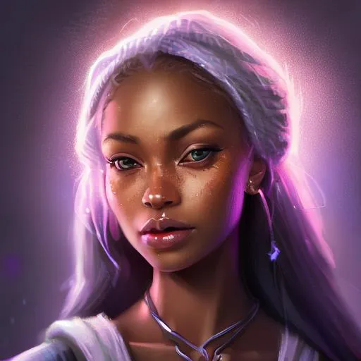 Prompt: A half body photograph of African American women wearing wizard school outfit looking at the viewer, fantasy, medieval, vivid colors, elegant, concept art, sharp focus, beautiful face, digital art, Hyper-realistic, 4K, Unreal Engine, Highly Detailed, HD, Dramatic Lighting by Brom, trending on Artstation