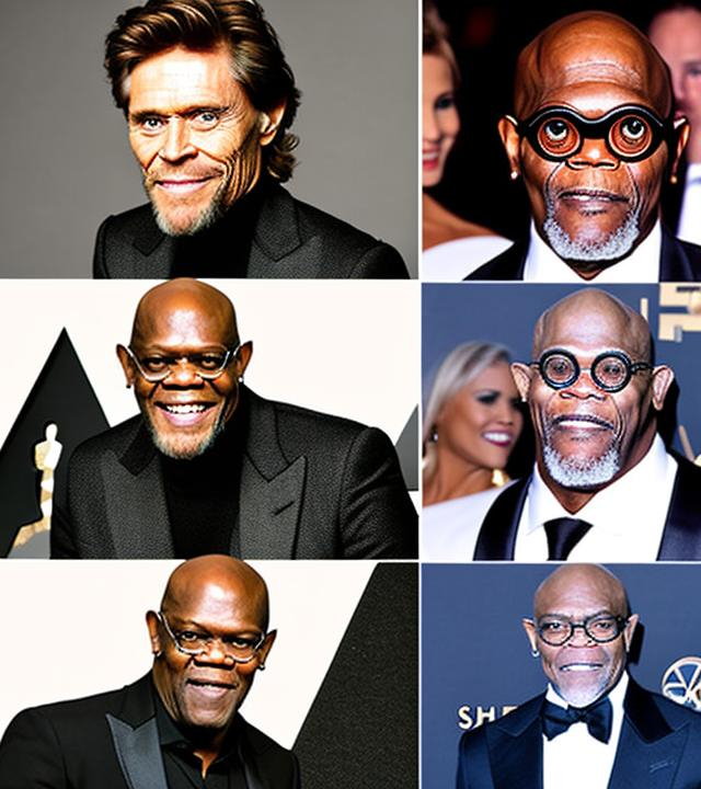 a mix between willem dafoe and samuel l jackson