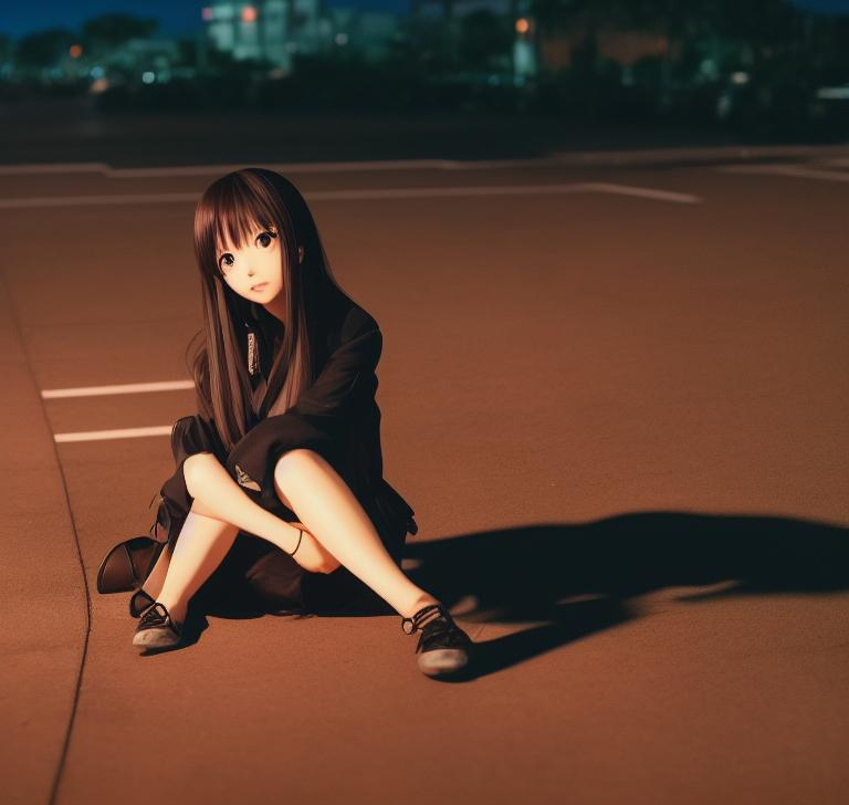 prompthunt: Anime girl watching TV, sitting on the floor, rear view,  detailed, perspective, detailed painting