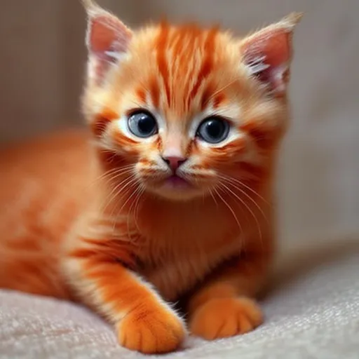 Prompt: cute baby orange cat