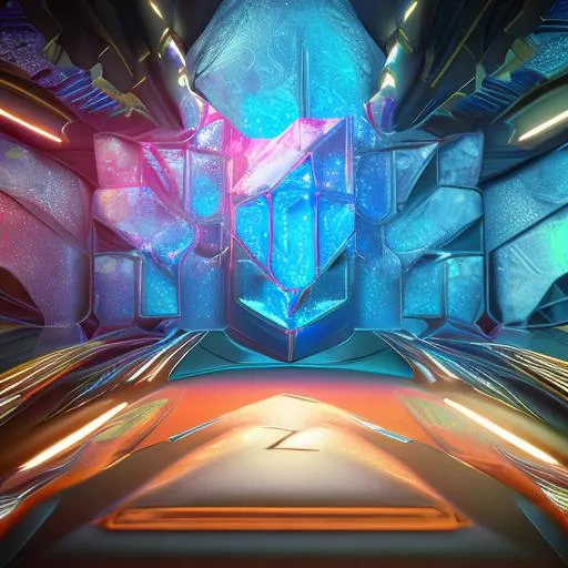 Prompt: octane render x unreal engine, style of Hichem Dakka art, Ultra realistic, colorful modern holographic gradient pattern