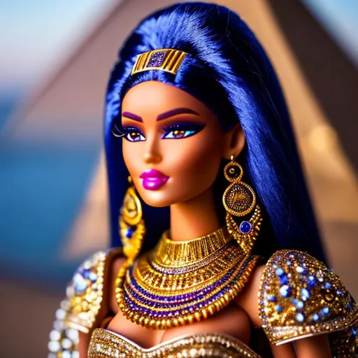 Prompt: Highest quality picture of a very detailed Egyptian Barbie princess