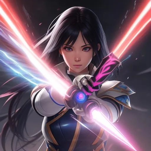 Prompt: yandere light blade, accurate, excited, symmetrical, perfect composition, hyperrealistic, super detailed, 8k, high quality, Splash art, front, epic Instagram, artstation, hyperdetailed intricately detailed, unreal engine, intricate detail, splash screen, complementary colors, concept art, 8k, heavy strokes, splash arts, full height, full body focus,