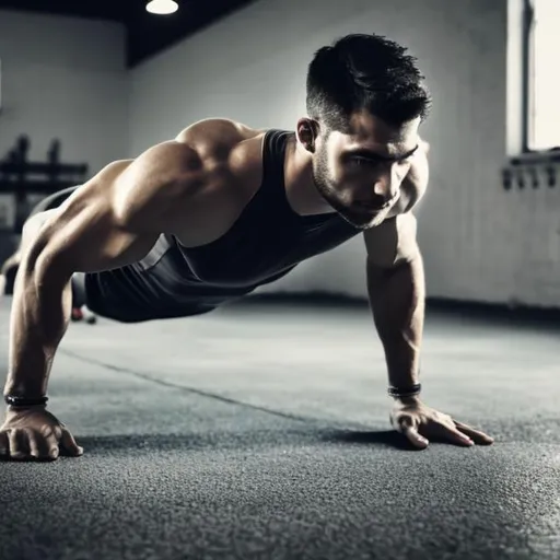 Prompt: man doing a pushup
