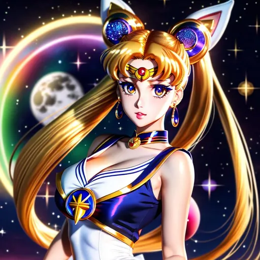 Prompt: full body Art, sailor Moon, hyper detailed perfect face.

Sailor moob, full body, perfect body shape, high-resolution face, perfect proportions, hyper detailed hair, sparkling, highly detailed, intricate hyperdetailed shining eyes, 

Highly Detailed, Hyper realistic, sharp focus, Professional, UHD, HDR, 8K, Render, HD, high res, 64k, cinematic lighting, special effects, hd octane render, professional photograph, studio lighting, trending on artstation