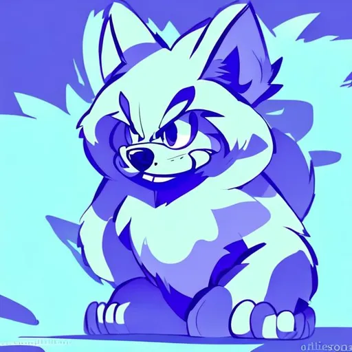 Prompt:  Draw furry art! Make it cartoony style
Fur color : Blue
