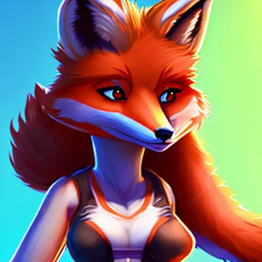 Prompt: 4k picture of full-body fox fursona humanoid character hot female.
