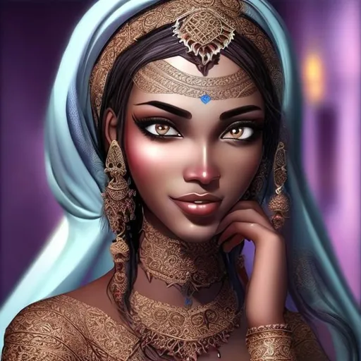 Prompt: beautiful jinn woman