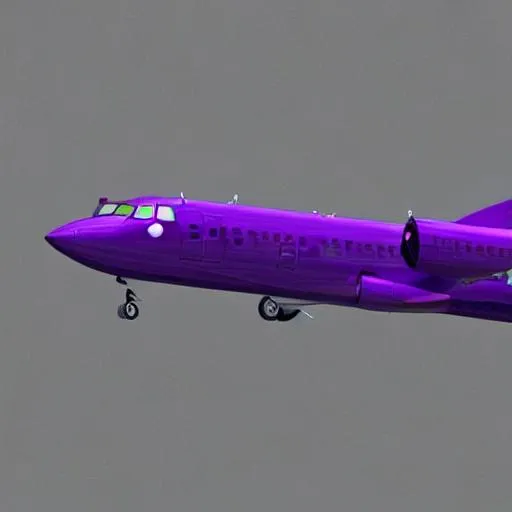 Prompt: purple plane