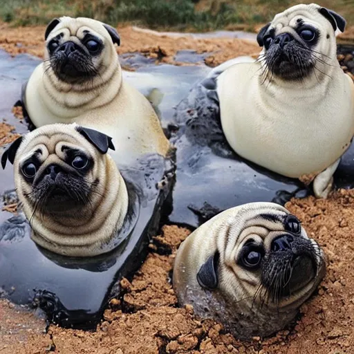 Prompt: pug-like seal cartoon
