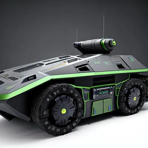 Prompt: Futuristic Batmobile tank