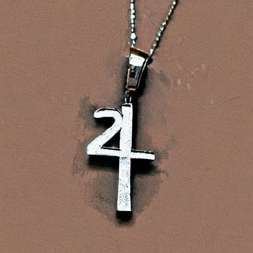 Prompt: design a jewelry pendant that combines the name "shaii" and the number "42"