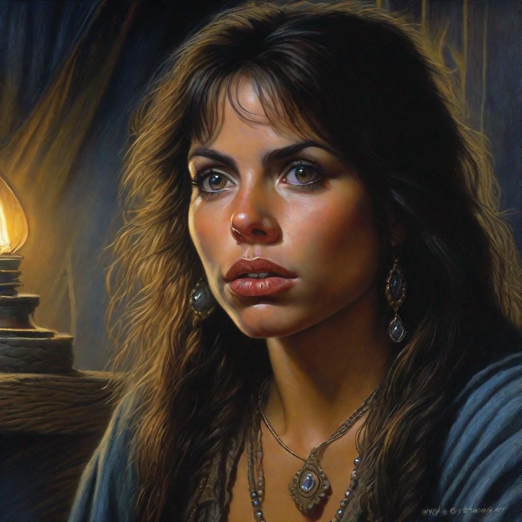 fantasy art, oil painting, young Susanna Hoffs, as a... OpenArt