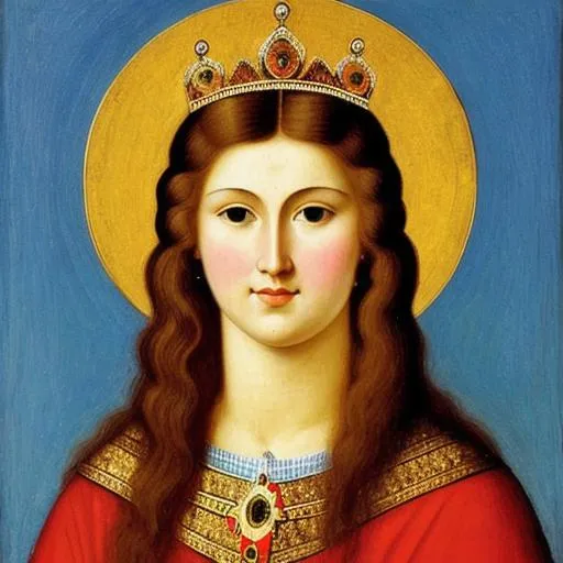 Prompt: portrait of a 10th-century Saxon light-haired princess