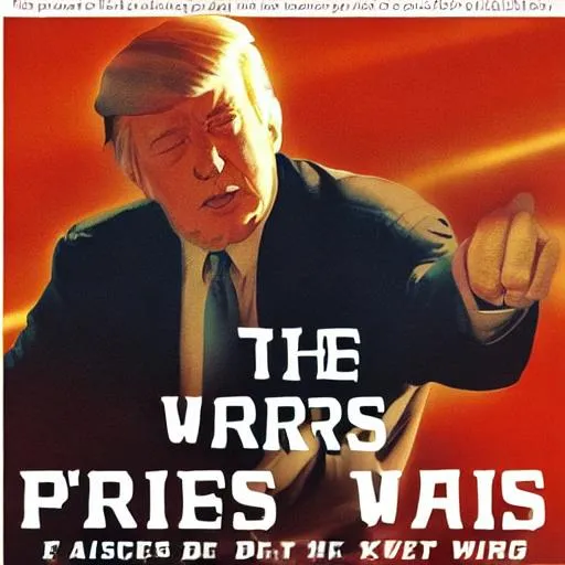 Prompt: The president: wars novel poster