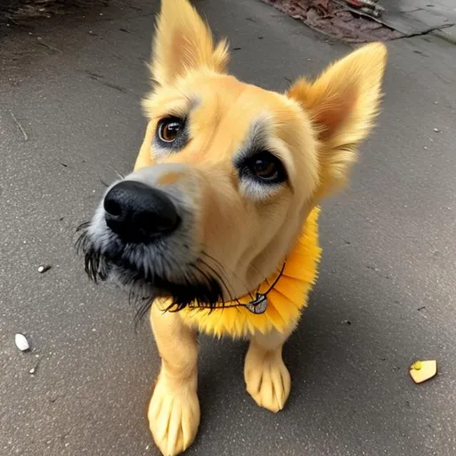 Prompt: half dog half mango
