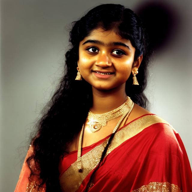 North Indian, teenage girl, front view realistic, wi