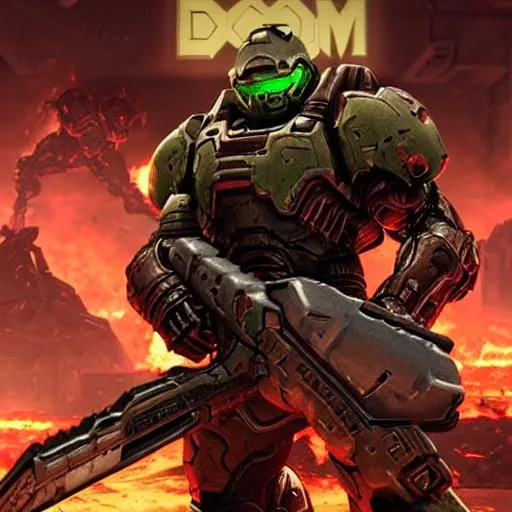 Prompt: doom slayer