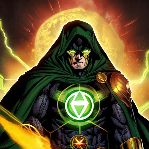 Doctor Doom amalgamated with Sinestro, HD, high reso... | OpenArt