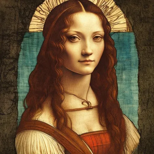 Prompt: A portrait of a woman in the style of Leonardo De Vinci