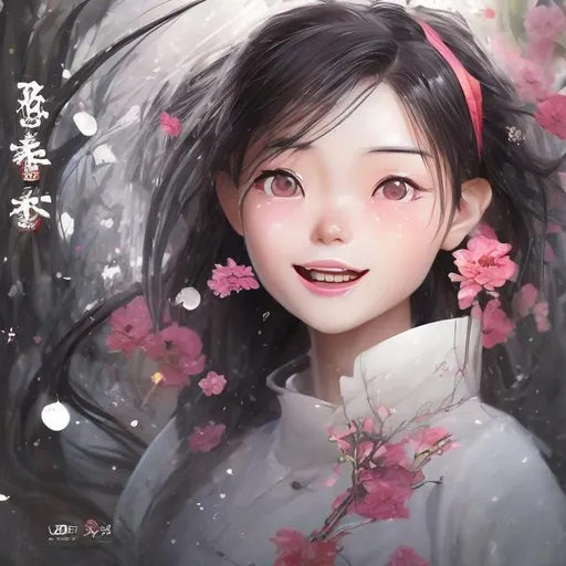 Prompt: "Create a captivating anime AI art piece featuring Zhong Shao Xi, the charismatic and endearing character from 'Attention, Love!' Shao Xi is known for her lively and charming personality. Depict her in a moment that reflects her spirited nature. She could be engaged in a playful activity, sharing a joyful laugh, or simply radiating her infectious enthusiasm.

Ensure her signature style is highlighted, with attention to her fashion choices, including her distinctive clothing and accessories. Pay special attention to her expressive eyes and warm smile, which are integral to her character.

The background should complement her character and the overall mood of the series, whether it's a school setting, a romantic backdrop, or a scene that captures a memorable moment from the show.

Incorporate bright and vibrant colors to bring out the liveliness of Shao Xi's character. Soft lighting can accentuate her charm and create a warm and inviting atmosphere.

Ultimately, the artwork should capture the essence of Zhong Shao Xi's personality and the delightful moments from 'Attention, Love!' that endeared her to fans."