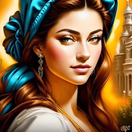 Prompt: A portrait of a woman in the style of Leonardo De Vinci
