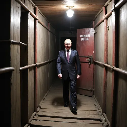 Prompt: putin in gulag
