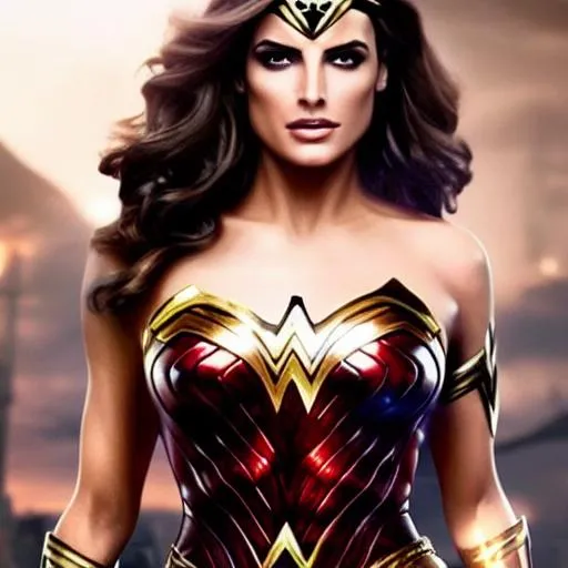 Prompt: Stana Katic,Wonder Woman,intrincate,elegant,sharp focus,perfect face,perfect eyes,highly detailed,artstation,conceot art,matte,lifelike 4d illustration,art by artgerm and Shannon Maer,8k,realistic