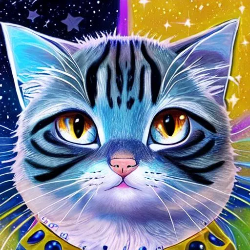 Prompt: Highly detailed star cat's 