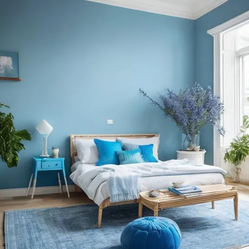 Prompt: Maya blue is a much brighter shade of light blue, ideal if you want to create a sense of liveliness and warmth in a blue composition. This brighter shade is a little less likely to be associated with coldness, as it reminds us of a sky warmed by the sun.