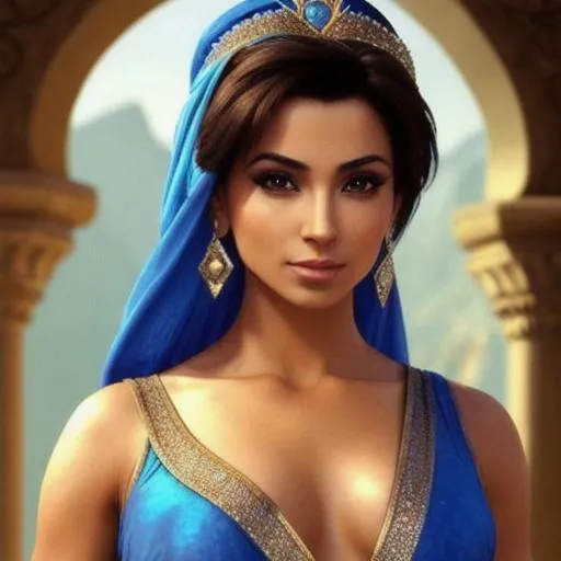 Prompt: princess jasmine from disneys aladdin, realistic