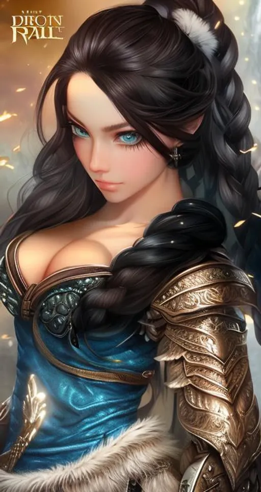 Prompt: Warrior barbarian, female, she has paperwhite skin and long dark hair ponytail, panned out view super detailed view, super detailed, highly detailed, 8k, vibrant crystal green eyes, beautiful face, she is standing in a battle field , photorealistic position, full body pose, she is wearing a sheep leather robe with fur armor, she has red hair, she is dancing in a snowy mountain road