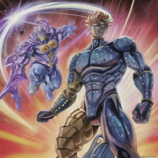 cosmic monster, ((((jojo stand)))), Gun, Battle, war