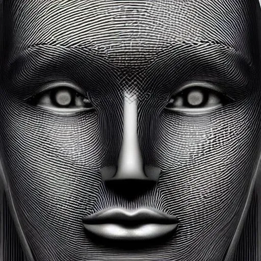 artificial intelligence silver collor and a face mad... | OpenArt