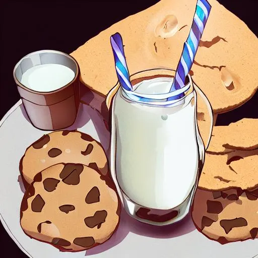 Prompt: Milk & Cookies