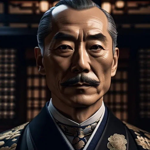 Prompt: Portrait of {Alfred pennyworth} in  {edo era Japan}, perfect composition, hyperrealistic, super detailed, 8k, high quality, trending art, trending on artstation, sharp focus, studio photo, intricate details, highly detailed,happy face, by greg rutkowski