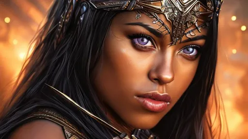 Prompt: High resolution hyperrealistic dynamic image of aaliyah merged with xena the warrior princess, symmetrical detailed photorealistic face, highly detailed, cinematic, uhd, hdr, 64k