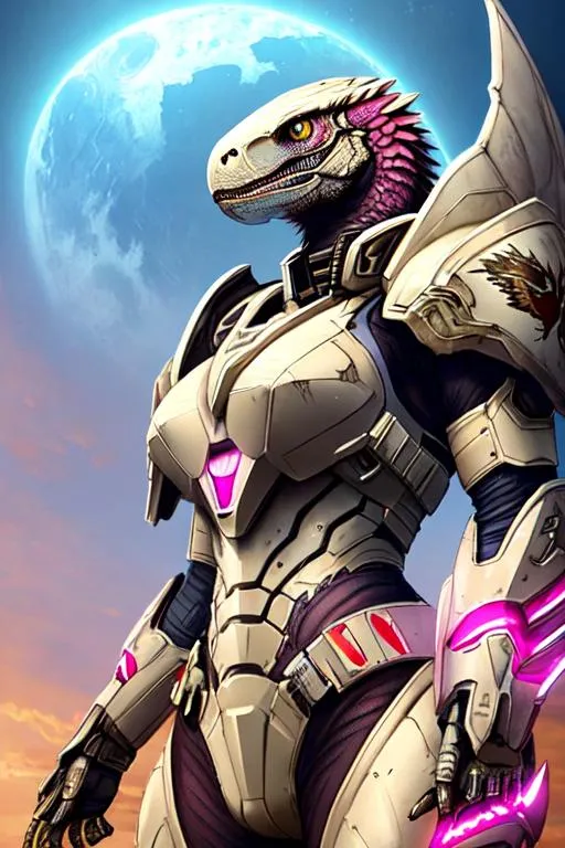 Prompt: Poster art, high-quality high-detail highly-detailed breathtaking hero ((by Aleksi Briclot and Stanley Artgerm Lau)) - ((a raptor)),  detailed  raptor mech suit, 8k ivory and baby blue helmet, highly detailed raptor head helmet, add some magenta, glowing chest emblem ,carbon fibre helmet, raptor mech armor, raptor dinosaur, detailed scales, detailed ivory mech suit, full body, black futuristic mech armor, wearing mech armour suit, 8k,  full form, detailed forest wilderness setting, full form, epic, 8k HD, ice, sharp focus, ultra realistic clarity. Hyper realistic, Detailed face, portrait, realistic, close to perfection, more black in the armour, 
wearing blue and black cape, wearing carbon black cloak with yellow, full body, high quality cell shaded illustration, ((full body)), dynamic pose, perfect anatomy, centered, freedom, soul, Black short hair, approach to perfection, cell shading, 8k , cinematic dramatic atmosphere, watercolor painting, global illumination, detailed and intricate environment, artstation, concept art, fluid and sharp focus, volumetric lighting, cinematic lighting, 
