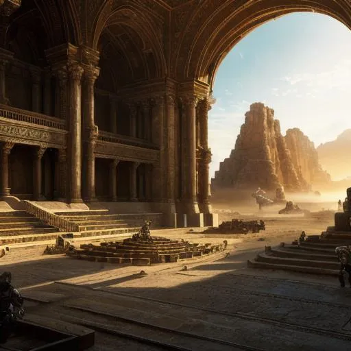 View of a arena, chronicles of Riddick Style, perfec... | OpenArt